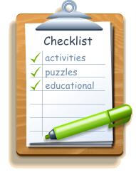 Checklist activities puzzles educational